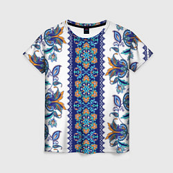Женская футболка Цветочный этнический орнамент