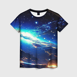 Женская футболка Млечный путь - глубокий космос