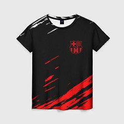Женская футболка Барселона краски
