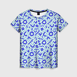 Женская футболка Синие каракули