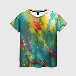 Женская футболка Абстрактные мазки краски