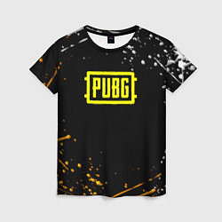 Женская футболка PUBG краски поля боя