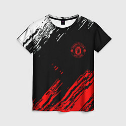 Женская футболка ФК Манчестер Юнайтед спортивные краски