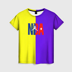 Футболка женская NBA sport полосы, цвет: 3D-принт