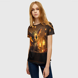Футболка женская Дракон в желтых фонариках, цвет: 3D-принт — фото 2