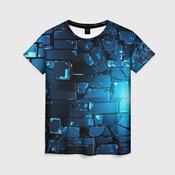 Женская футболка Синие абстрактные плиты