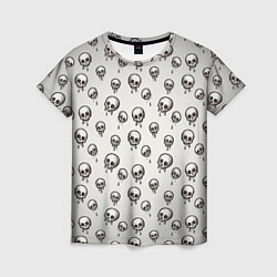 Женская футболка Мультяшные черепки абстрактный паттерн