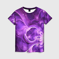 Женская футболка Фиолетовая фрактальная абстракция