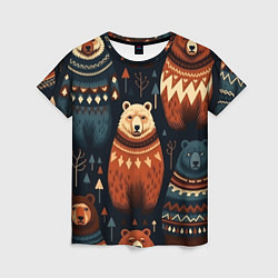 Женская футболка Медведи индейцы