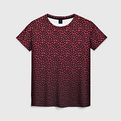 Женская футболка Тёмно-красный объёмный паттерн