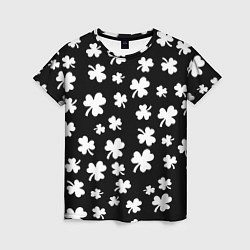 Женская футболка Black clover pattern anime