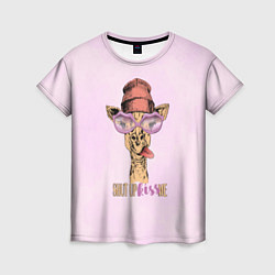 Женская футболка Гламурный жираф