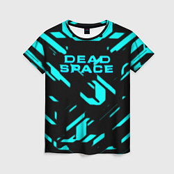 Женская футболка Dead space айзек стиль неоновая броня
