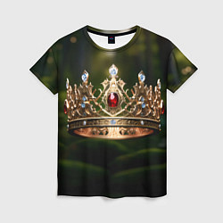 Женская футболка Королевская корона узорная