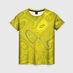 Женская футболка Желтые плавленные клетки