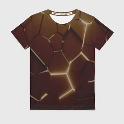 Женская футболка Ретро плиты разломы прошлого