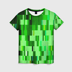Женская футболка Зелёный глитч