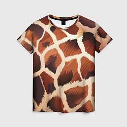 Женская футболка Пятнистый мех жирафа