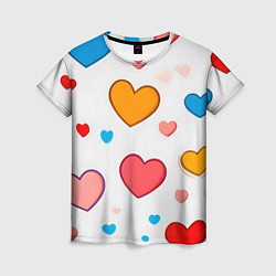 Женская футболка Сердца сердечки