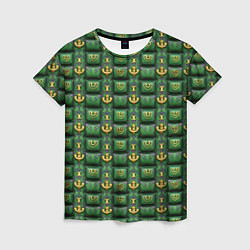 Женская футболка Зеленый абстрактный паттерн