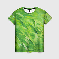 Женская футболка Зеленые мазки