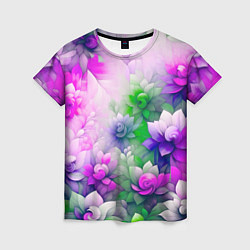 Женская футболка Паттерн цветов