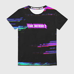 Женская футболка Team Fortress 2 киберпанк стиль