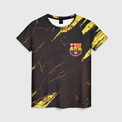 Женская футболка Barcelona краски текстура