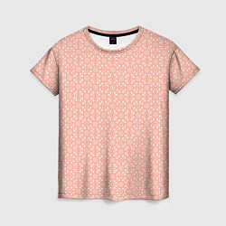 Женская футболка Персиковый узоры