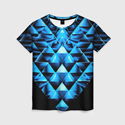 Женская футболка Синие абстрактные ромбики