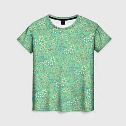 Женская футболка Цветочный светло-зелёный