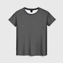 Женская футболка Черно-белые ромбы