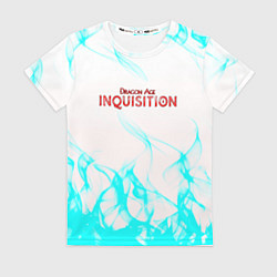 Женская футболка Dragon age flame