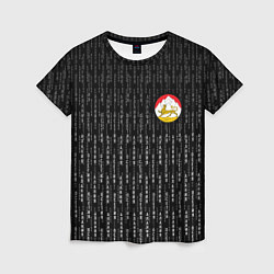 Женская футболка Осетия Алания герб на спине