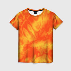 Женская футболка Солнечный огонь абстракция