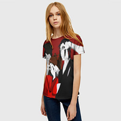 Футболка женская Самурай Чамплу - трио, цвет: 3D-принт — фото 2