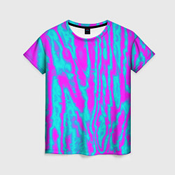 Женская футболка Абстрактные полосы неоновый