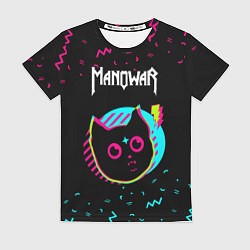 Женская футболка Manowar - rock star cat