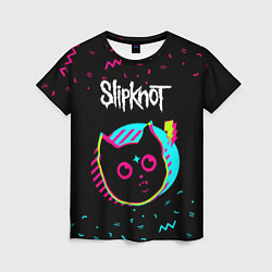 Футболка женская Slipknot - rock star cat, цвет: 3D-принт