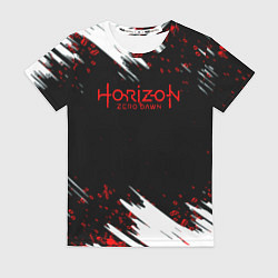 Женская футболка Horizon zero dawn краски