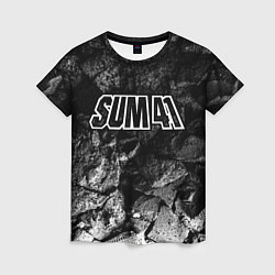 Женская футболка Sum41 black graphite