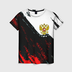 Женская футболка Россия краски абстракция