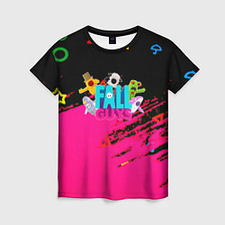 Женская футболка Fall Guys kids color