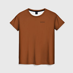 Женская футболка Just brown однотонный