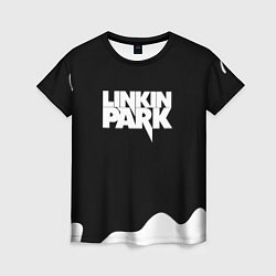 Женская футболка Linkin park краска белая