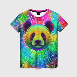 Женская футболка Цветная панда
