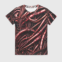 Женская футболка Красные трубки чужих