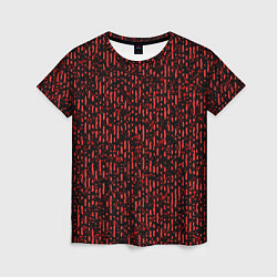 Женская футболка Абстрактный полосатый красный