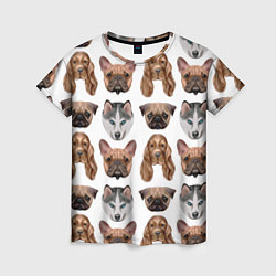 Женская футболка Текстура собак