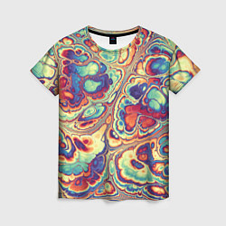 Женская футболка Абстрактный разноцветный паттерн